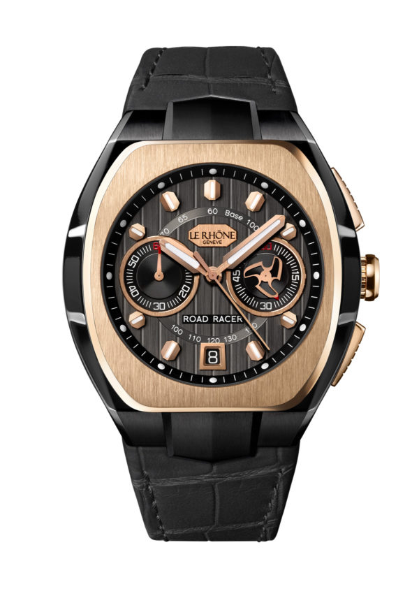 Road Racer 45mm Pink Gold & Stainless Steel Grey Dial