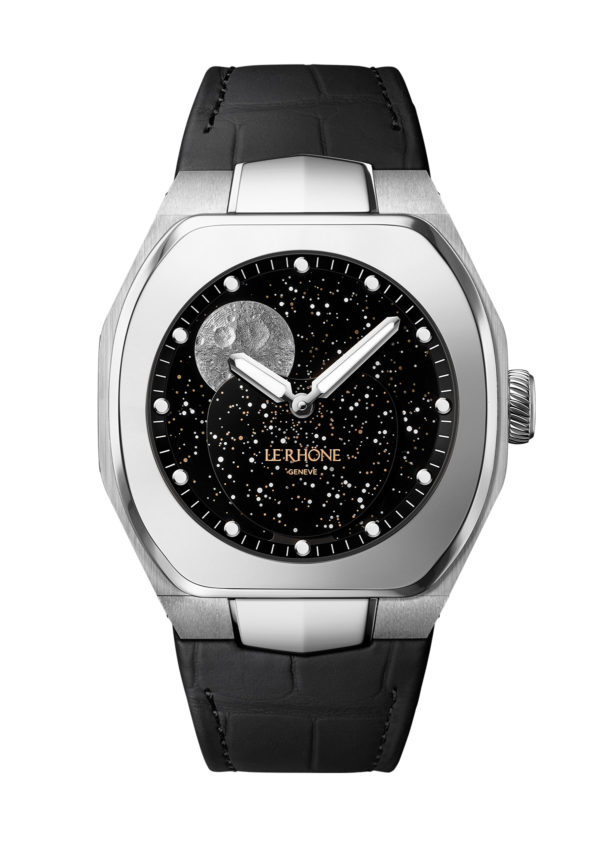 Moön Black Cosmic 41mm stainless steel black leather