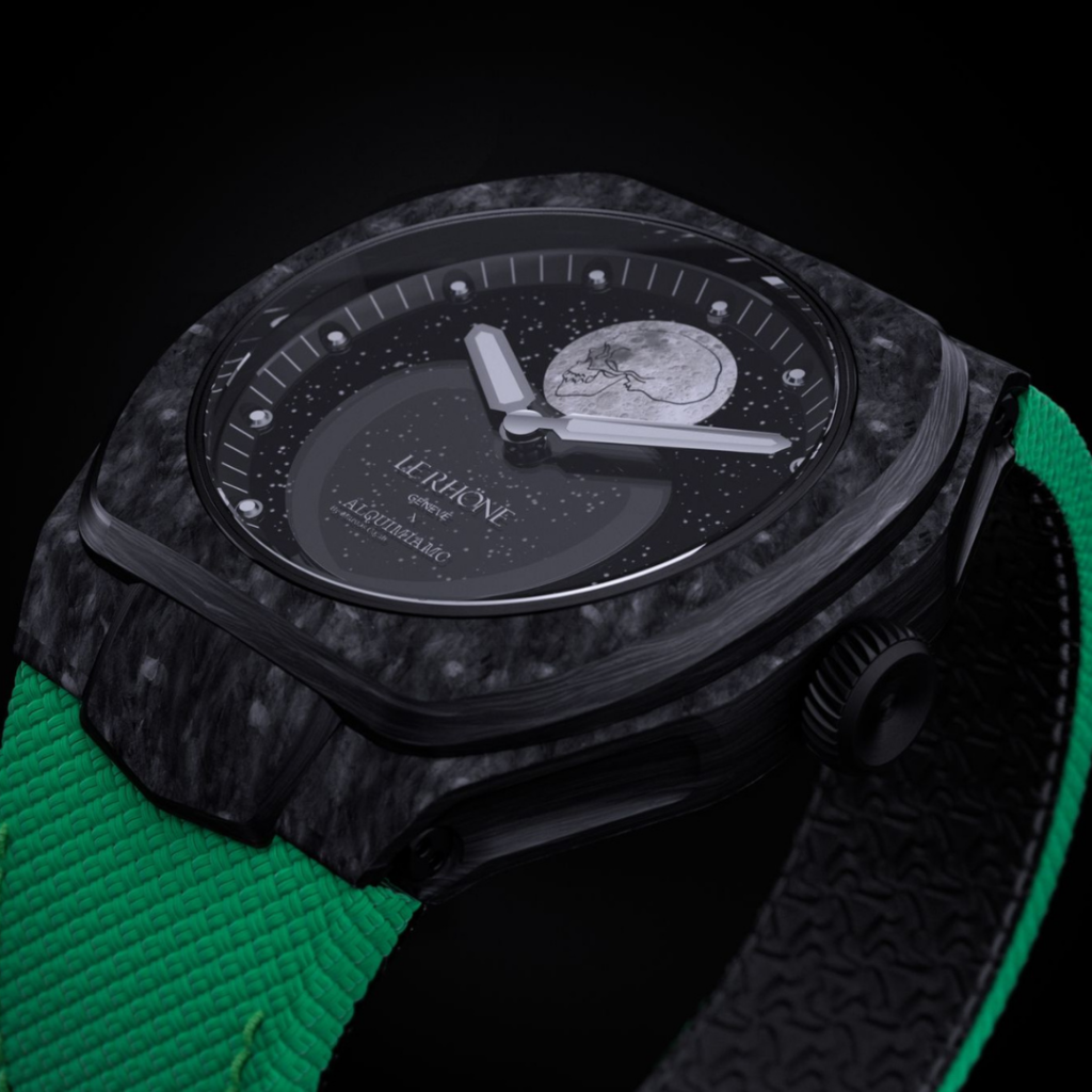 Moön Skull Limited Edition Carbon Green Rubber Strap