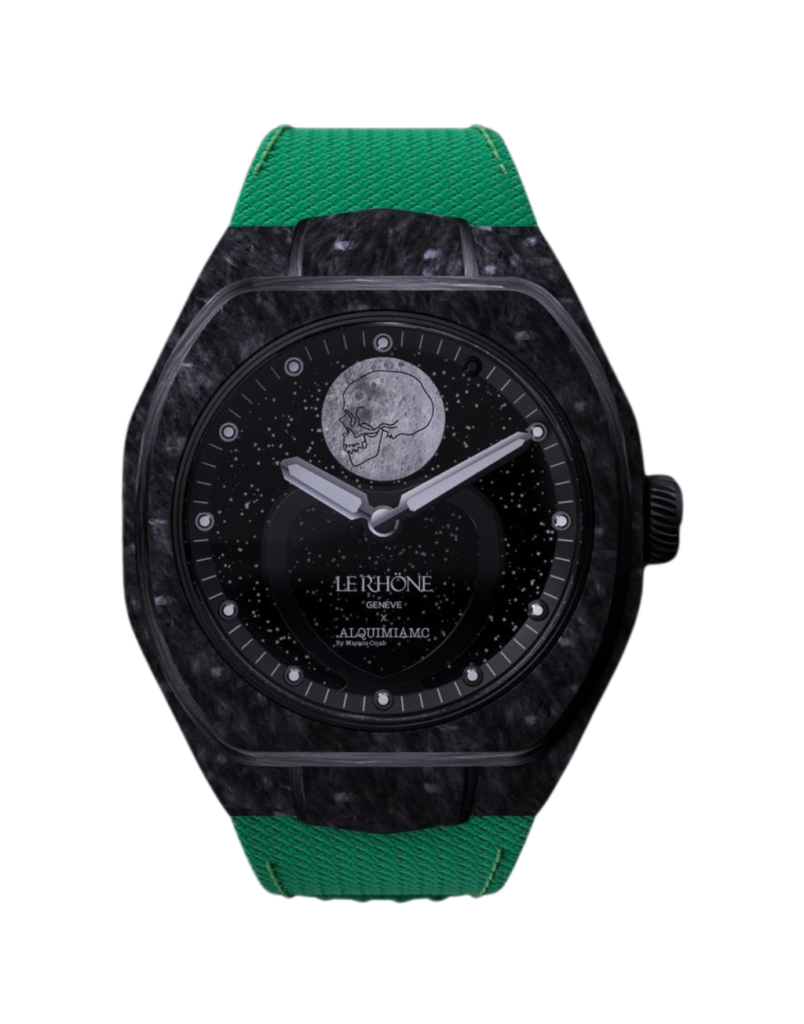 Moön Skull Limited Edition Carbon Green Rubber Strap